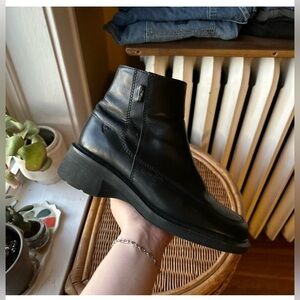Dr. Martens Black Leather Zip Ankle Boots